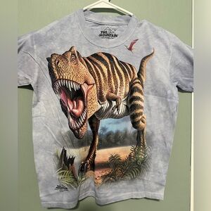 The Mountain Kids T-Rex Adventure Tee - Light Blue Sz Lg